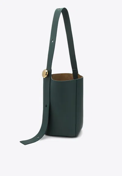 LOEWE MEDIUM LEATHER PEBBLE BUCKET BAG