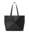 Loewe Medium Puzzle Fold Tote Bag In Black Grenade Leather Women In Black