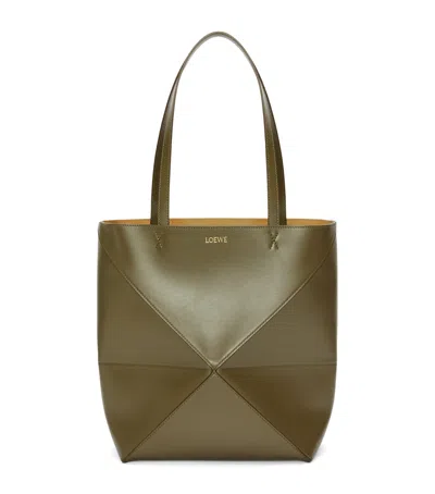 LOEWE MEDIUM LEATHER PUZZLE FOLD TOTE BAG