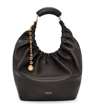 LOEWE MEDIUM LEATHER SQUEEZE TOP-HANDLE BAG