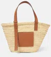 Loewe Medium Leather-trimmed Basket Tote In Neutrals