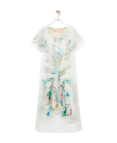 LOEWE LOEWE PATTERN-PRINTED SHORT-SLEEVED DRESS