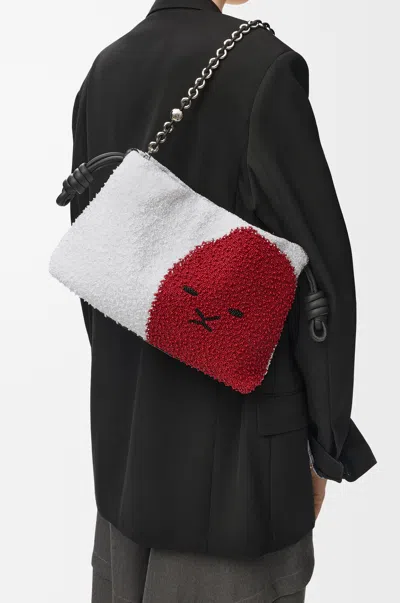 Loewe Medium Lion Beads Flamenco Purse In Beaded Canvas And Leather Skin For Woman In Multi
