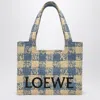 Loewe Medium Font Woven-raffia Tote Bag In Sand