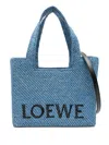 Loewe Logo Medium Tote Bag In Raffia