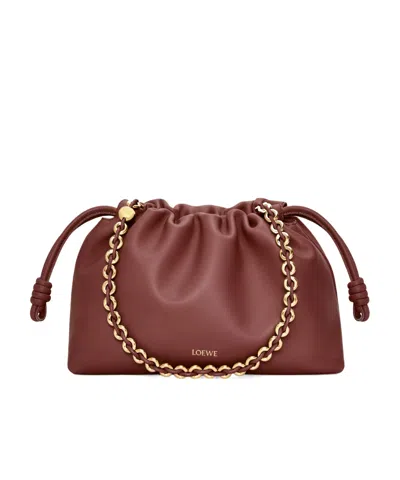 Loewe Medium Logo Shoulder Bag In Red