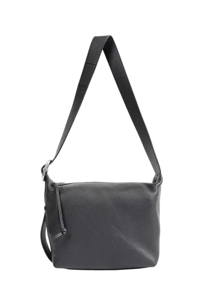 Loewe Medium Loop Bag In Supple Grained Calfskin In Black