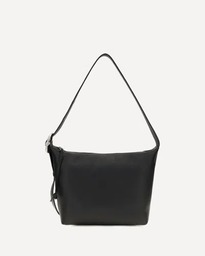 Loewe Medium Loop Hobo Bag In Grained Calfskin In Black