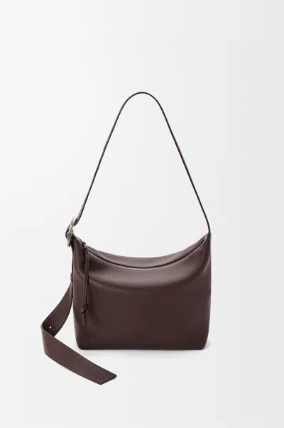 Loewe Medium Loop Hobo In Supple Grained Leather Skin For Man In White