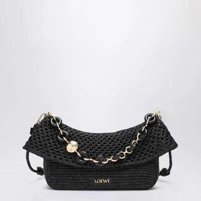 LOEWE LOEWE  MEDIUM OLA BAG IN BLACK RAFFIA