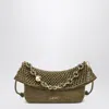 Loewe Ola Small Shoulder Bag In Raffia And Leather In Green