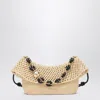 Loewe Medium Ola Shoulder Bag In Raffia And Calfskin In Beige