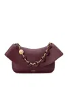 Loewe Womens Dark Burgundy Medium Ola Leather Shoulder Bag