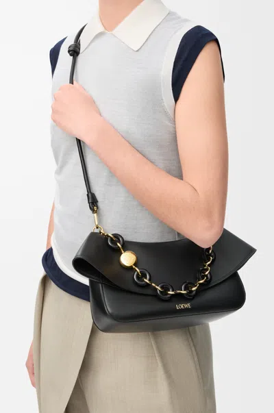 Loewe Medium Ola Bag In Smooth Leather Skin For Woman In Black