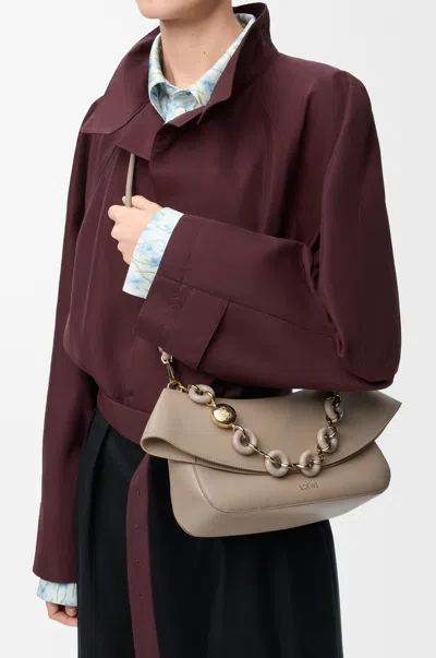 Loewe Medium Ola Bag In Smooth Leather Skin For Woman In Neutral