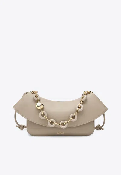 Loewe Medium Ola Calfskin Shoulder Bag In Sand