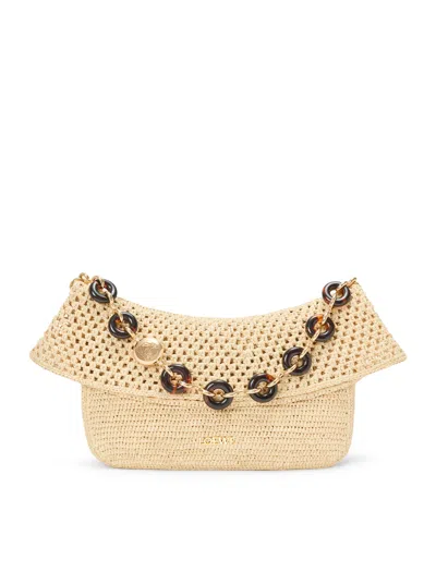 Loewe Medium Ola Raffia Bag In Brown
