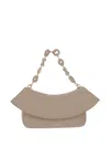 Loewe Womens Ola Medium Leather Cross Body Bag Sand
