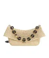 Loewe Medium Ola Shoulder Bag In Raffia And Calfskin In Natural Color