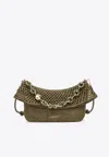 Loewe Ola Small Shoulder Bag In Raffia And Leather