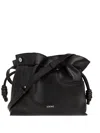 Loewe Leather Jean-detail Flamenco Clutch Bag In Black