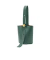 Loewe Medium Pebble Bucket In Mellow Calfskin In Green