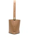 Loewe Pebble Medium Leather Bucket Bag In Brown