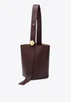 Loewe Dark Burgundy Pebble Bucket Medium Bag Women In Burgundy