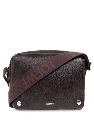 Loewe Xs Pebble Messenger Bag In Grained Calfskin In Brown