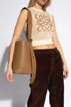 Loewe Pebble Medium Leather Bucket Bag In Brown