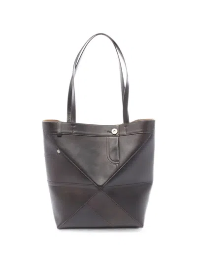 Pre-owned Loewe Medium Puzzle Fold Panta Tote Bag In Brown
