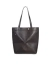 Loewe Medium Puzzle Fold Pants Tote Bag In Leather In Brown