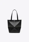 Loewe Medium Puzzle Fold Tote Bag In Black