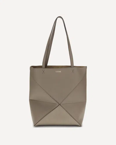 Loewe Medium Puzzle Fold Tote Bag In Gray