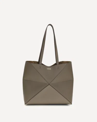 Loewe Medium Puzzle Fold Tote Bag In Gray