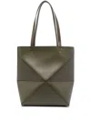 Loewe Medium Puzzle Fold Tote Bag In Green