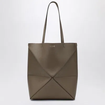 Loewe Medium Puzzle Fold Tote Bag In Taupe