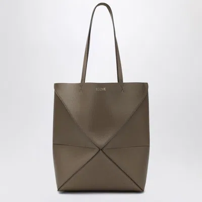 Loewe Medium Puzzle Fold Tote Bag In Taupe Women In Brown