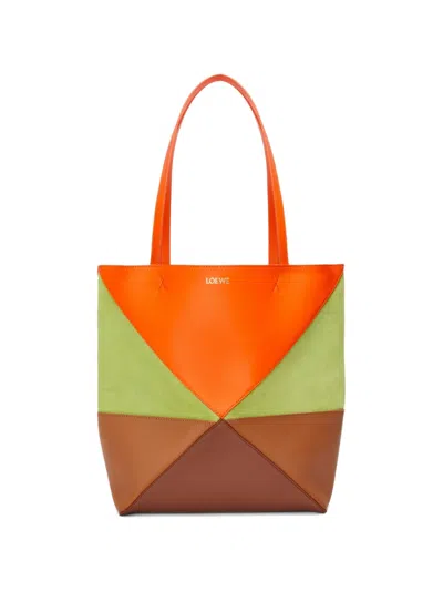 Loewe Medium Puzzle Fold Tote Bag In Multi