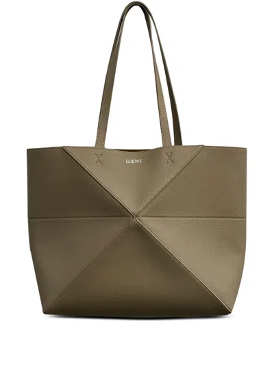 Loewe Medium Puzzle Fold Tote Bag In Brown