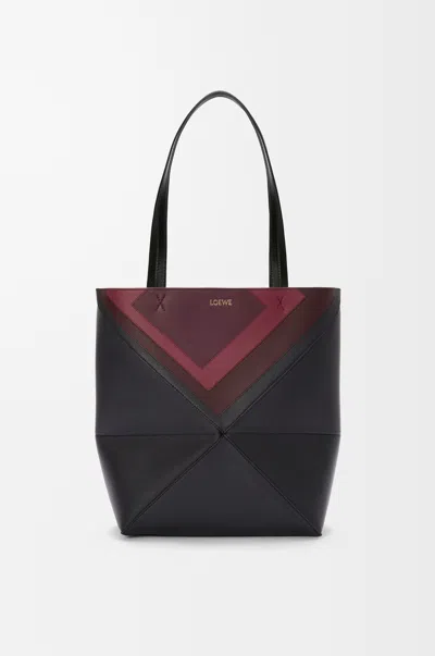 Loewe Medium Puzzle Fold Tote In Nappa Leather Skin For Woman In Multi