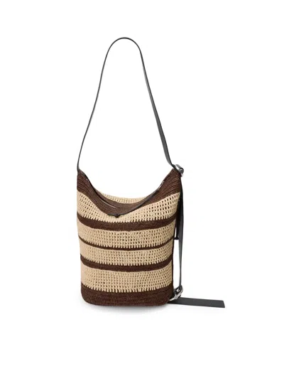 Loewe Loop Bucket In Raffia For Man In Brown