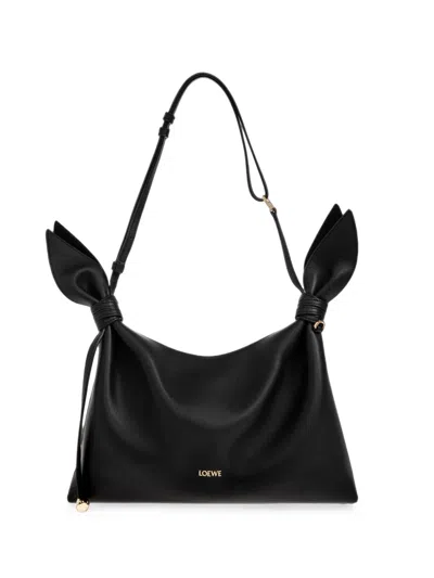 Loewe Medium Scarf Knotted Leather Shoulder Bag In Red
