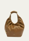 Loewe Squeeze Medium Leather Shoulder Bag In Oak
