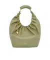 Loewe Womens  Squeeze Medium Leather Shoulder Bag In Green