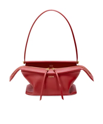 Loewe Medium Top Handle Shoulder Bag In Carmine