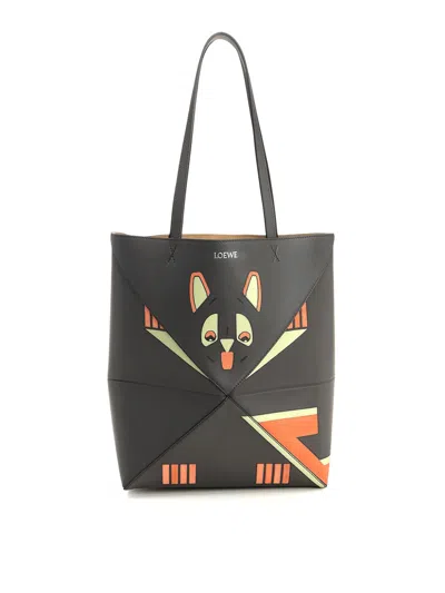 Loewe Medium  Tote Bag In Brown