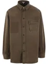Loewe Cotton Overshirt In Green