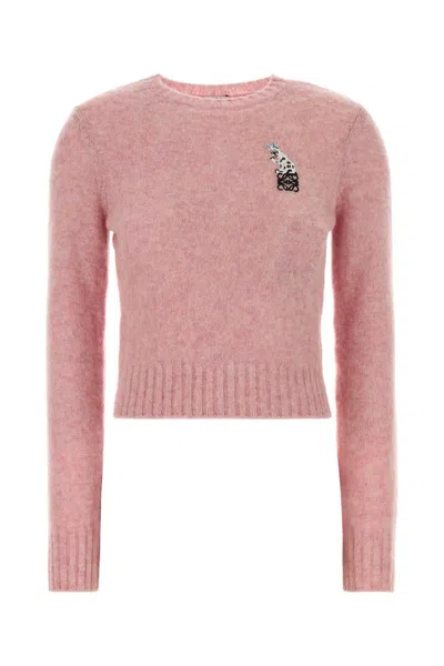 Loewe Melange Pink Wool Sweater
