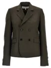 Loewe Wool Double-breasted Jacket In Black